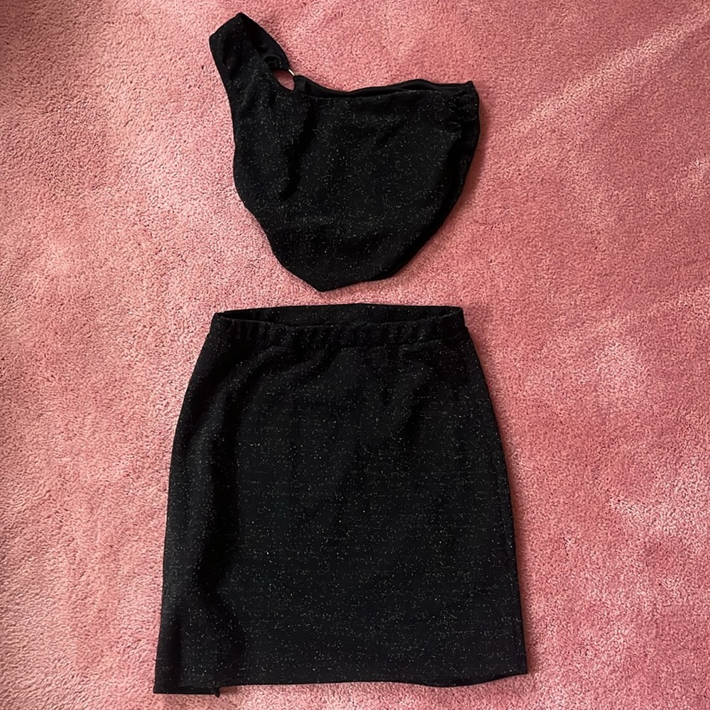 Endless Blu 2 piece black sparkly set.